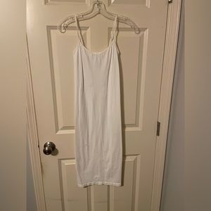 Free people white stretchy bodycon slip